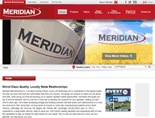 Tablet Screenshot of meridianmfg.com